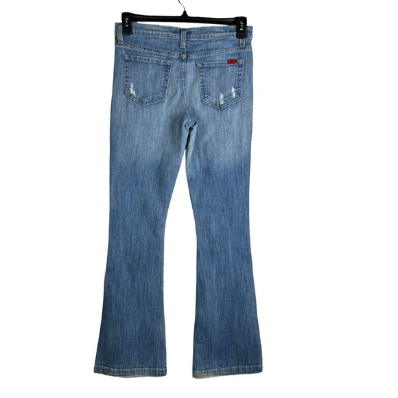 GJG Denim Factory Distressed Flare Leg Jeans Junior Size 9 - Picture 2 of 3